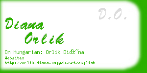 diana orlik business card